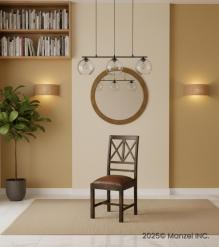 SOLID WOOD & LEATHER CHAIR