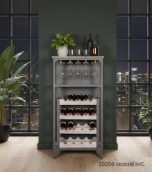SOLID WOOD & IRON BAR CABINET