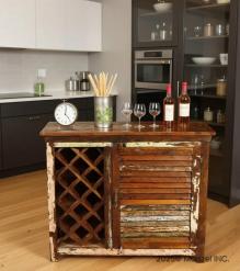 SOLID RECLAIMED TEAK WOOD WINE LIQUOR BAR