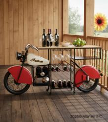SOLID WOOD & IRON BIKE BAR