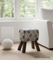  GENUINE LEATHER STOOL BENCH