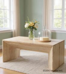 MODERN & ORGANIC SOLID WOOD COFFEE TABLE