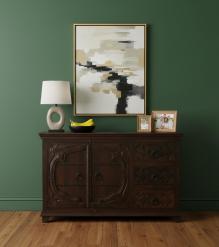 HAND CARVED SOLID WOOD SIDEBOARD