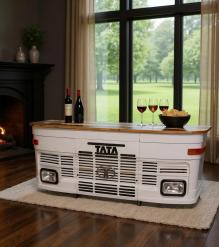 SOLID IRON & RECLAIMED WOOD BUS BAR W/ WORK