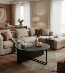 IRON & MARBLE COFFEE TABLE