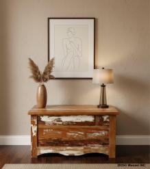 SOLID RECLAIMED TEAK WOOD W/ STORAGE TOP