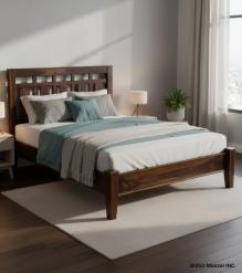 SOLID ROSEWOOD QUEEN BED 