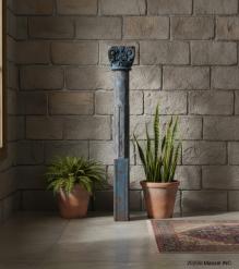 SOLID WOOD HAND CARVED PILLAR