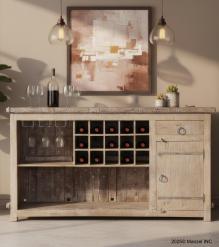 SOLID RECLAIMED TEAK WINE CABINET BAR