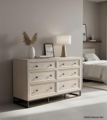 SOLID RECLAIMED TEAK WOOD 6 DRAWER DRESSER CHEST BUREAU SIDEBOARD