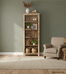 Solid Reclaimed Teak Wood Bookshelf Bookcase Shelving Unit