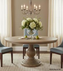 ROUND SOLID WOOD DINING TABLE