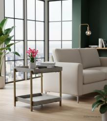 WOOD & METAL SIDE TABLE