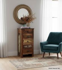 SOLID RECLAIMED TEAK WOOD 5 DRAWER CHEST