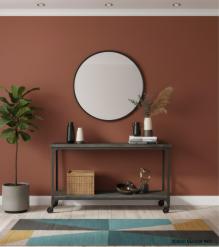 SOLID WOOD & IRON CONSOLE TABLE