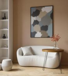 SOLID WOOD Elliptic end table