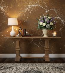 SOLID WOOD PEDESTAL CONSOLE / SOFA TABLE