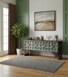 HAND CARVED SOLID RECLAIMED WOOD CONSOLE