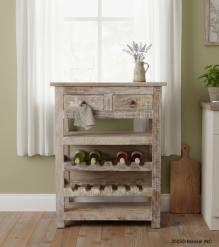 SOLID RECLAIMED TEAK WOOD WINE CABINET