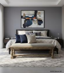 UPHOLSTERED WOOD BENCH