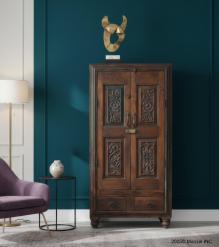 VINTAGE RECLAIMED TEAK WOOD HAND CARVED CABINET CUPBOARD