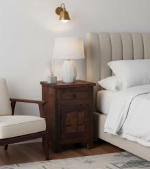 SOLID RECLAIMED WOOD SIDE TABLE NIGHTSTAND