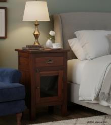SOLID RELAIMED TEAK BEDSIDE END TABLE