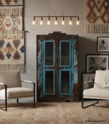 VINTAGE RECLAIMED TEAK CABINET W/ SHELVES