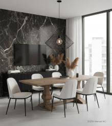 SOLID WOOD PEDESTAL TRESTLE TABLE W / EXTENSIONS