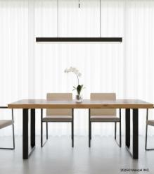 LIVE EDGE SOLID SUAR WOOD TABLE W/ METAL BASE