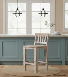 SOLID RECLAIMED TEAK WOOD COUNTER HEIGHT STOOL