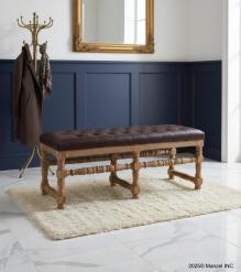 LEATHER UPHOLSTERED BENCH