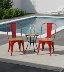 WOODEN IRON CHAIR 