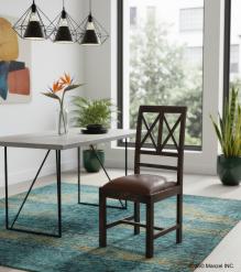 Wood And Leather Chair