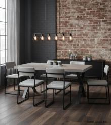 SOLID WOOD INLAID STARBURST DESIGN TABLE