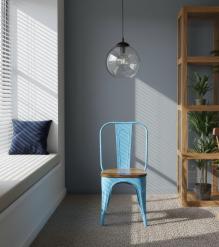 WOODEN IRON CHAIR 