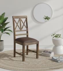 Wood  Leather Chair
