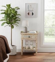 SOLID RECLAIMED TEAK WOOD END TABLE / NIGHTSTAND