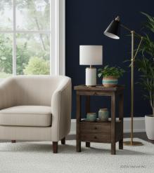SOLID WOOD 2 DRAWER NIGHTSTAND END TABLE