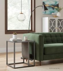 SOLID WOOD & IRON END TABLE