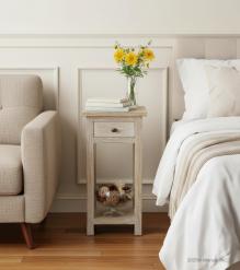 SOLID RECLAIMED TEAK WOOD END TABLE NIGHTSTAND