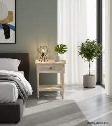 SOLID RECLAIMED TEAK WOOD END TABLE / NIGHTSTAND