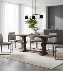 SOLID WOOD PEDESTAL CONSOLE / SOFA TABLE