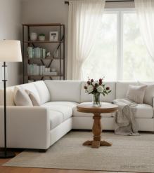 SOLID WOOD ROUND PEDESTAL END TABLE