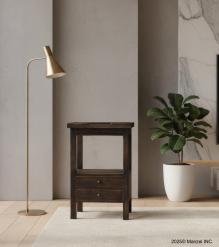 SOLID WOOD 2 DRAWER NIGHTSTAND END TABLE