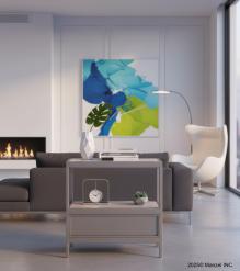 IRON WOODEN END TABLE