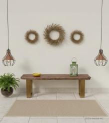 LIVE EDGE SOLID ACACIA WOOD BENCH