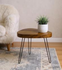 SOLID WOOD Elliptic end table