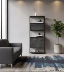 SOLID WOOD & IRON BOOKCASE