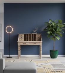 SOLID WOOD WRITING DESK TABLE W/ ATTACHED ORGANIZER